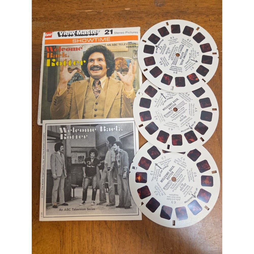 Welcome Back Kotter 1977 GAF View-Master Packet J-19 Vintage 3 Reel Set